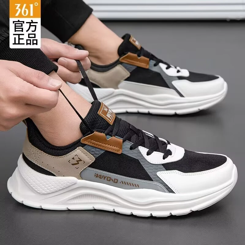 361男鞋2025秋冬新款运动鞋361度休闲鞋子网面透气跑步鞋轻便百搭