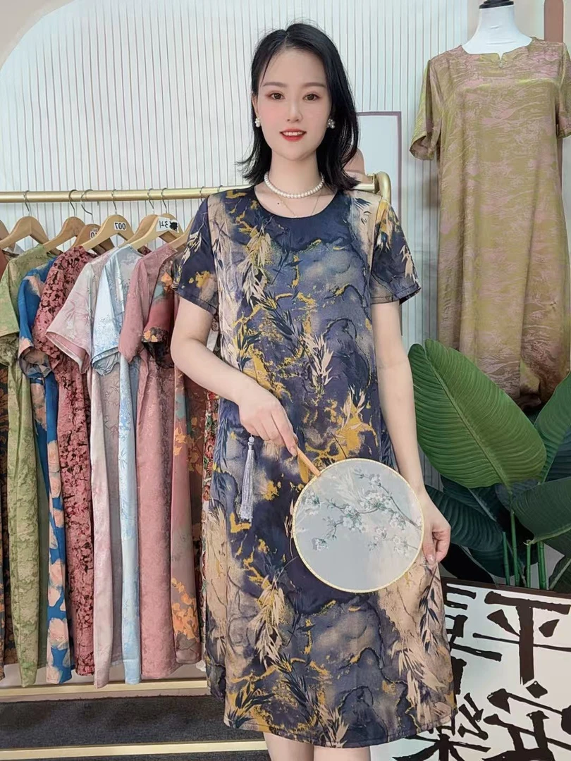 33连衣裙女装连衣裙裙子中长款A字裙529