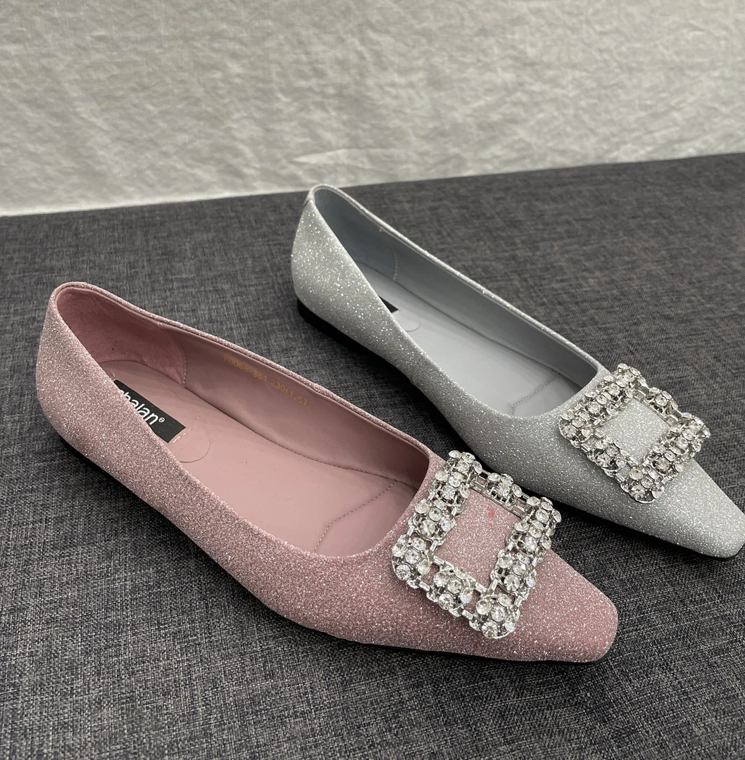 chalan 新款时尚百搭舒适圆头平底鞋平地浅口鞋A1251C026