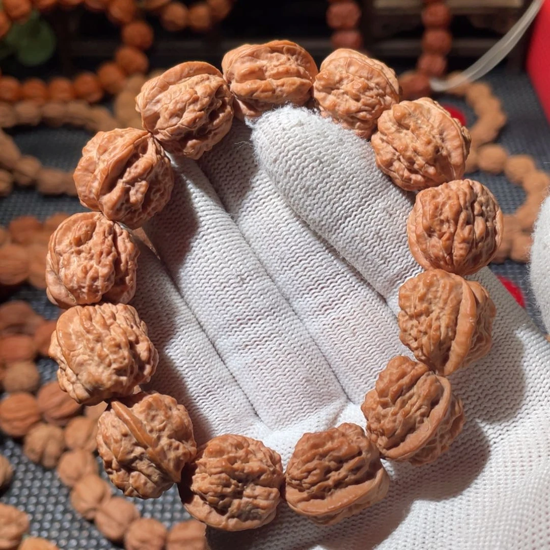 文玩核桃手串嵩山蛤蟆头矮桩原皮