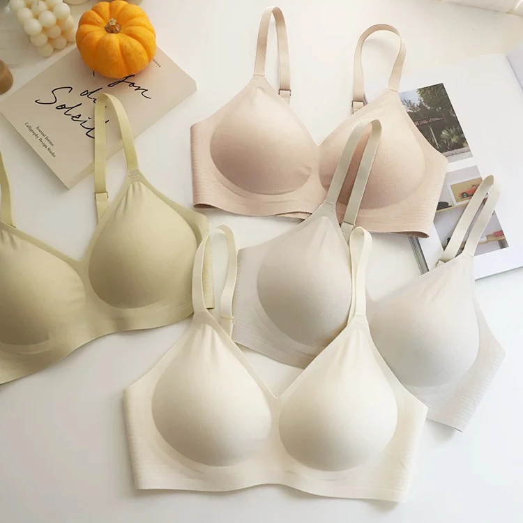 轻奢天丝莫代尔文胸吊带式双排扣胸罩固定杯无痕bra美背