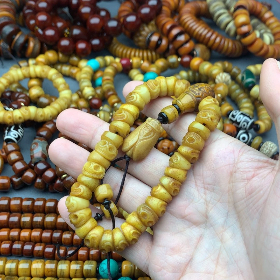 牛骨手串/手链牦牛骨阿呆知了手持