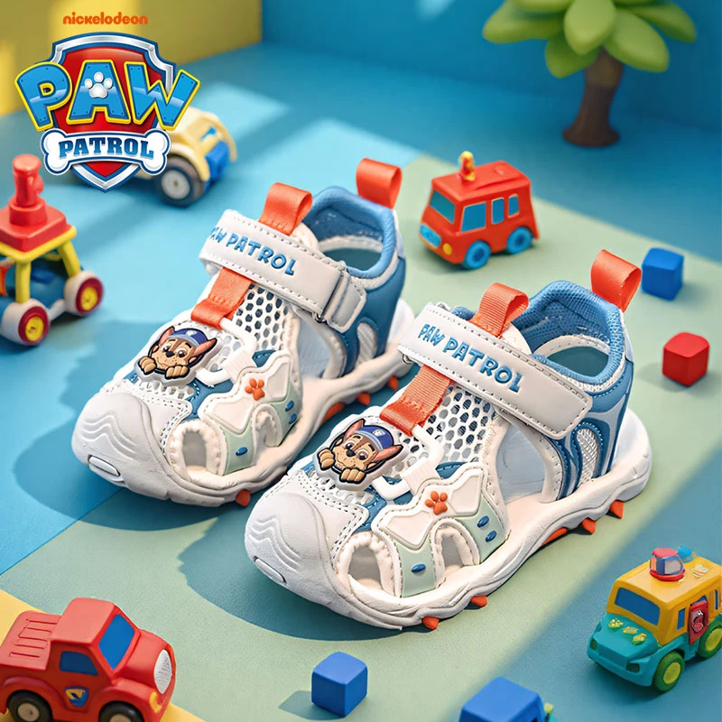 汪汪队夏季男童凉鞋2025年新款舒适透气百搭防滑耐磨鞋子小男孩