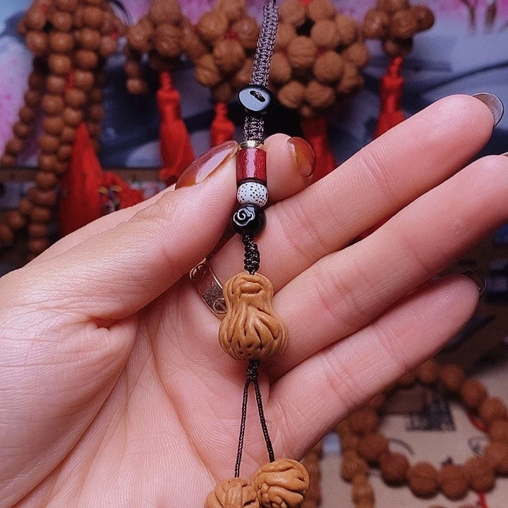 桃核吊坠龙纹桃枭