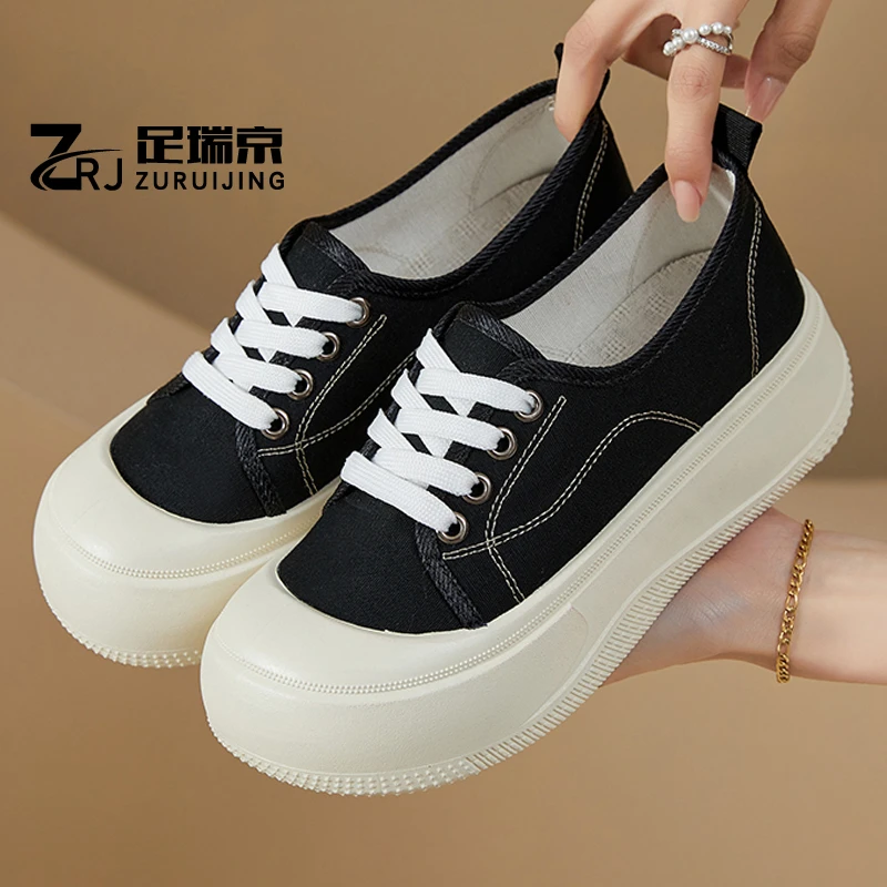 网红休闲鞋女款厚底增高勃肯鞋2025春季新款时尚百搭小白鞋乐福鞋