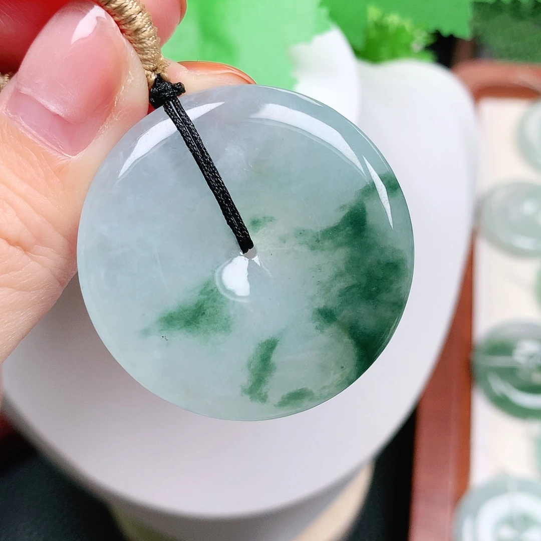 翡翠未镶嵌颈饰平安39-5.5