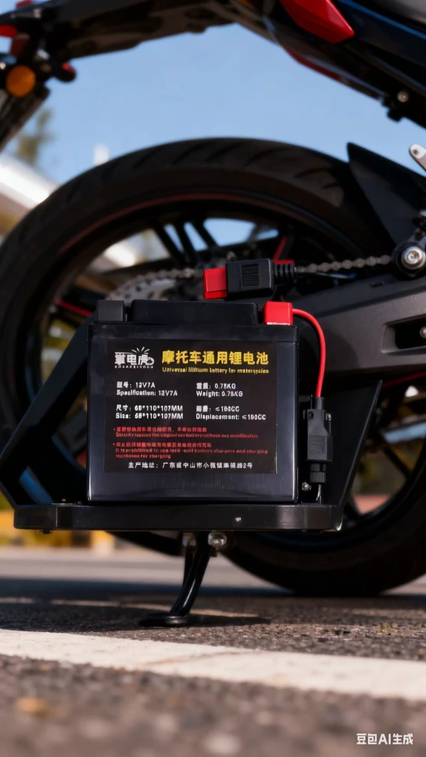 黑色12V7A摩托车启动电源（150CC以下）.