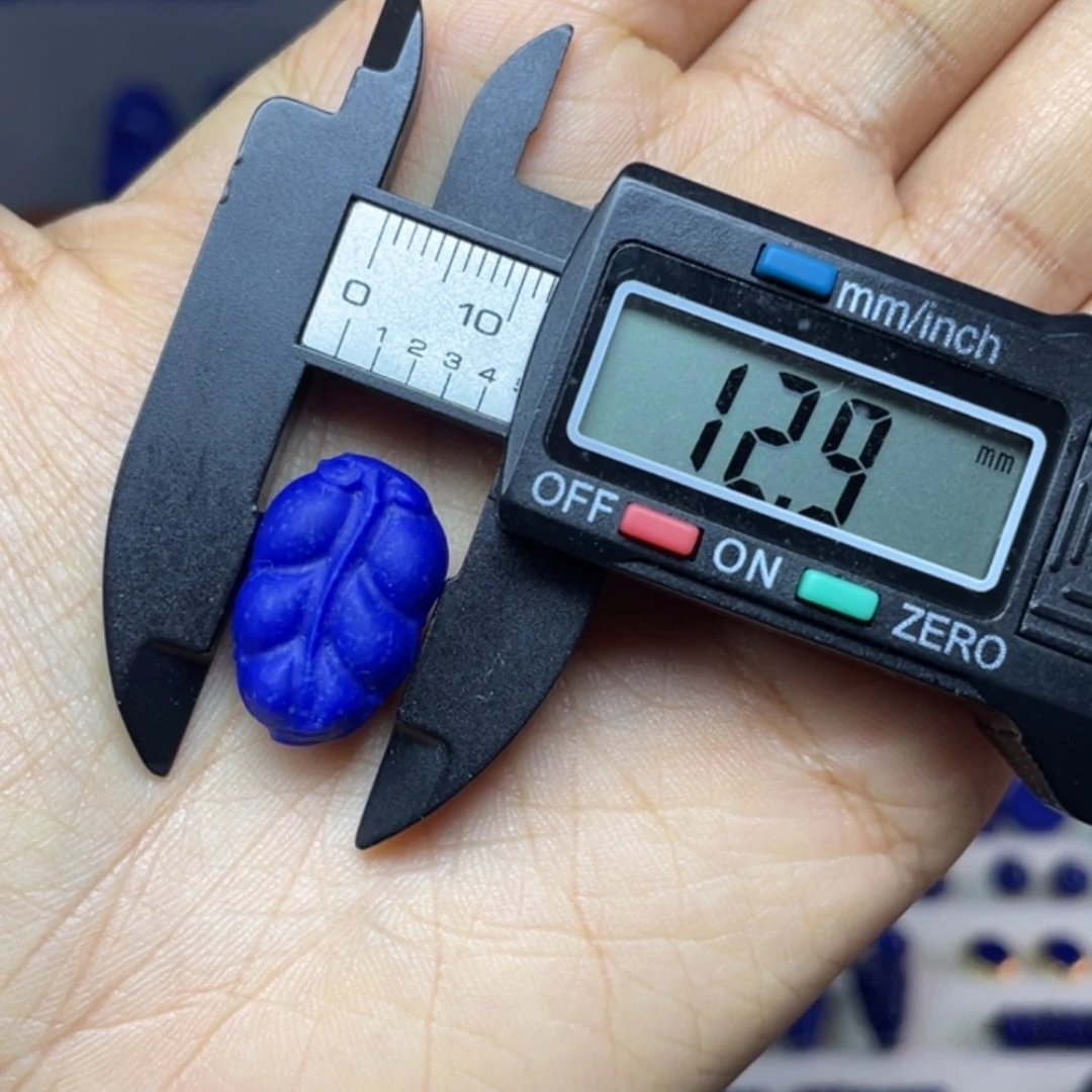 青金石未镶嵌12×20mm哑光叶子配饰