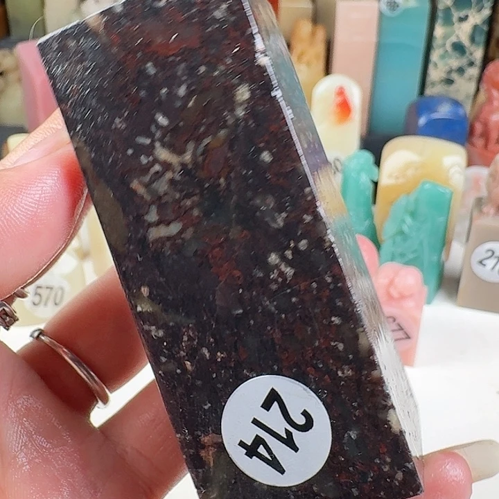 寿山石印石丝裂印石章料….