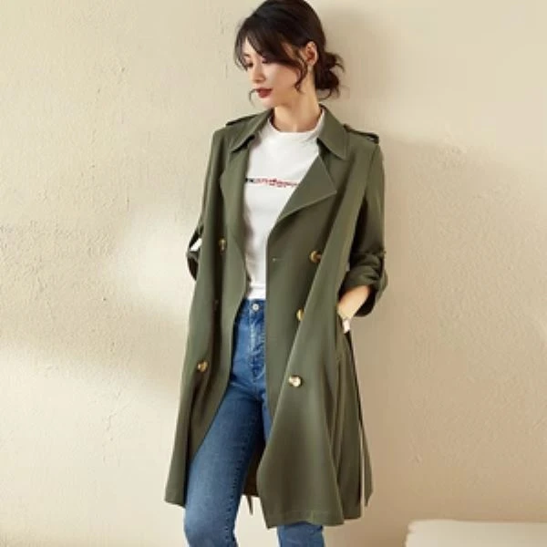 【曼贝宠粉节】5238多色风衣外套休闲高端气质百搭宽松