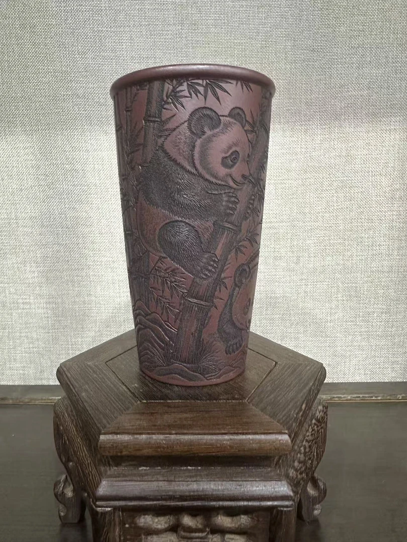 宜兴岁颐传砂原矿全手熊猫杯