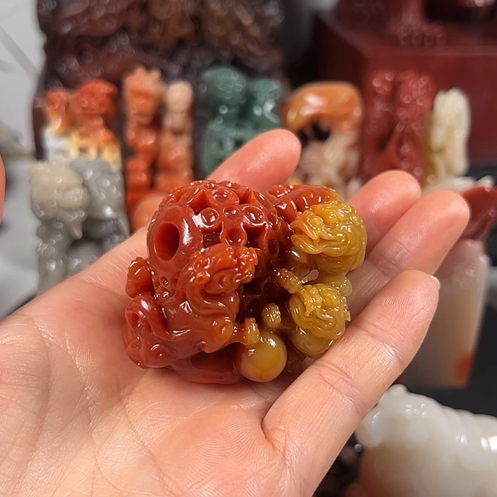 S***r寿山石印石寿山石手把件