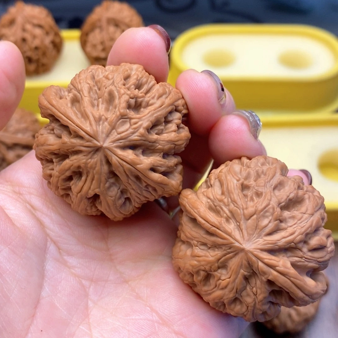 文玩核桃把件43尺全品粗筋