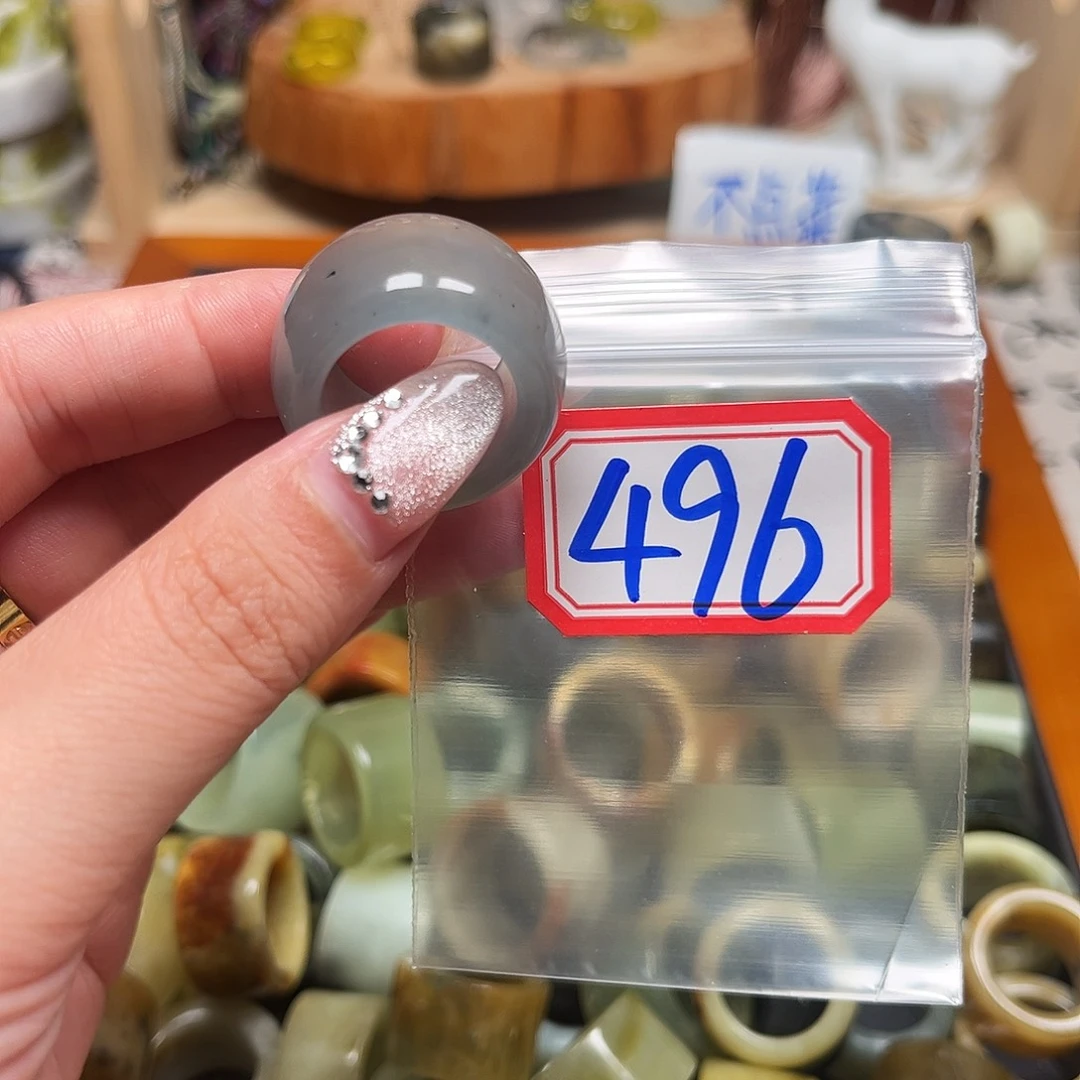 明***g蛇纹石玉未镶嵌戒指
