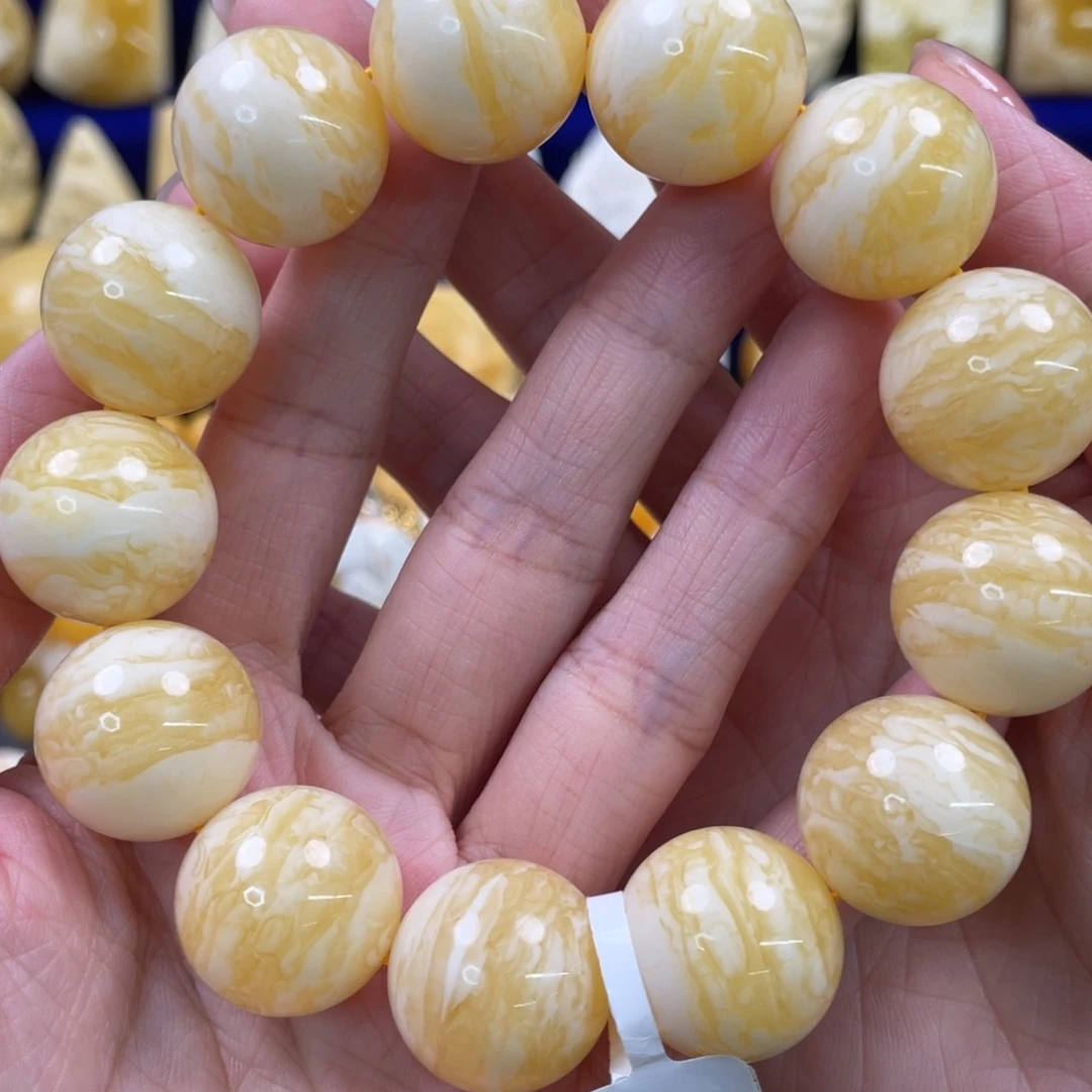 裸石蜜蜡未镶嵌琥珀蜜蜡手串卡19.5mm