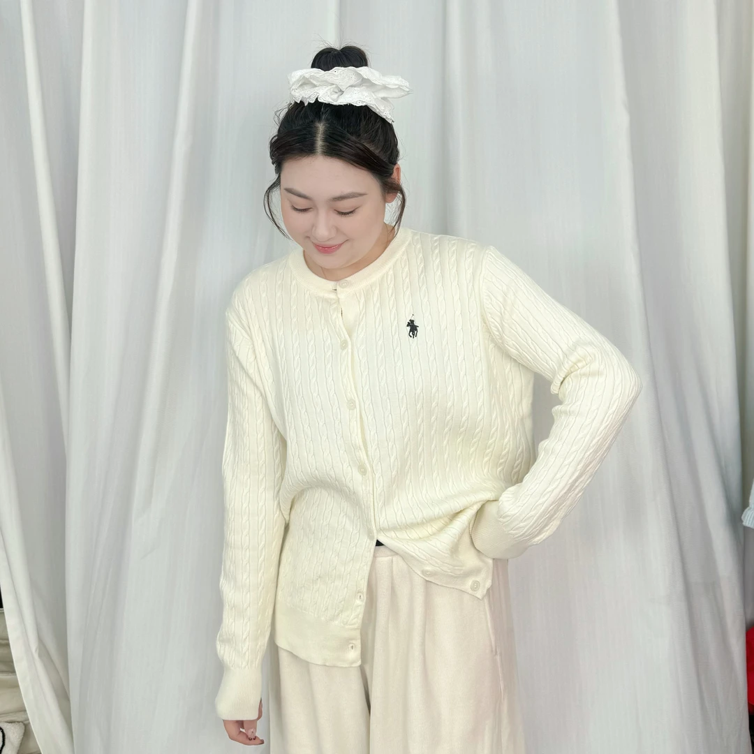 【妮可】【春天颜色】81126大码女装刺绣针织衫开衫短外套外搭长袖