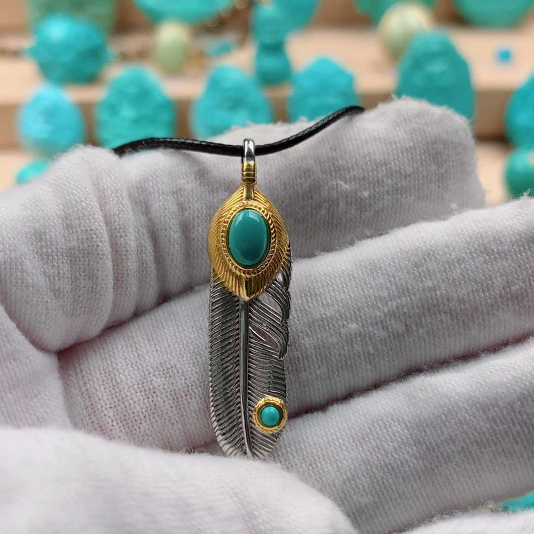 绿松石银S925镶嵌配饰