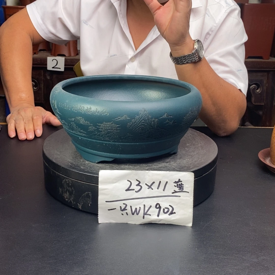 紫砂花盆货号一只WK902