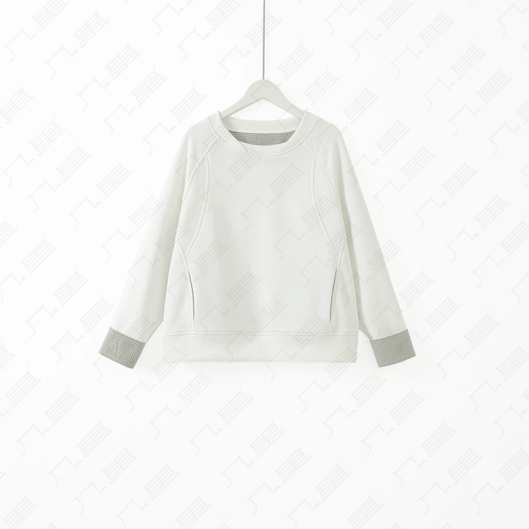 几里与麻 设计感拼接休闲卫衣 衣长56 胸围118 2062343