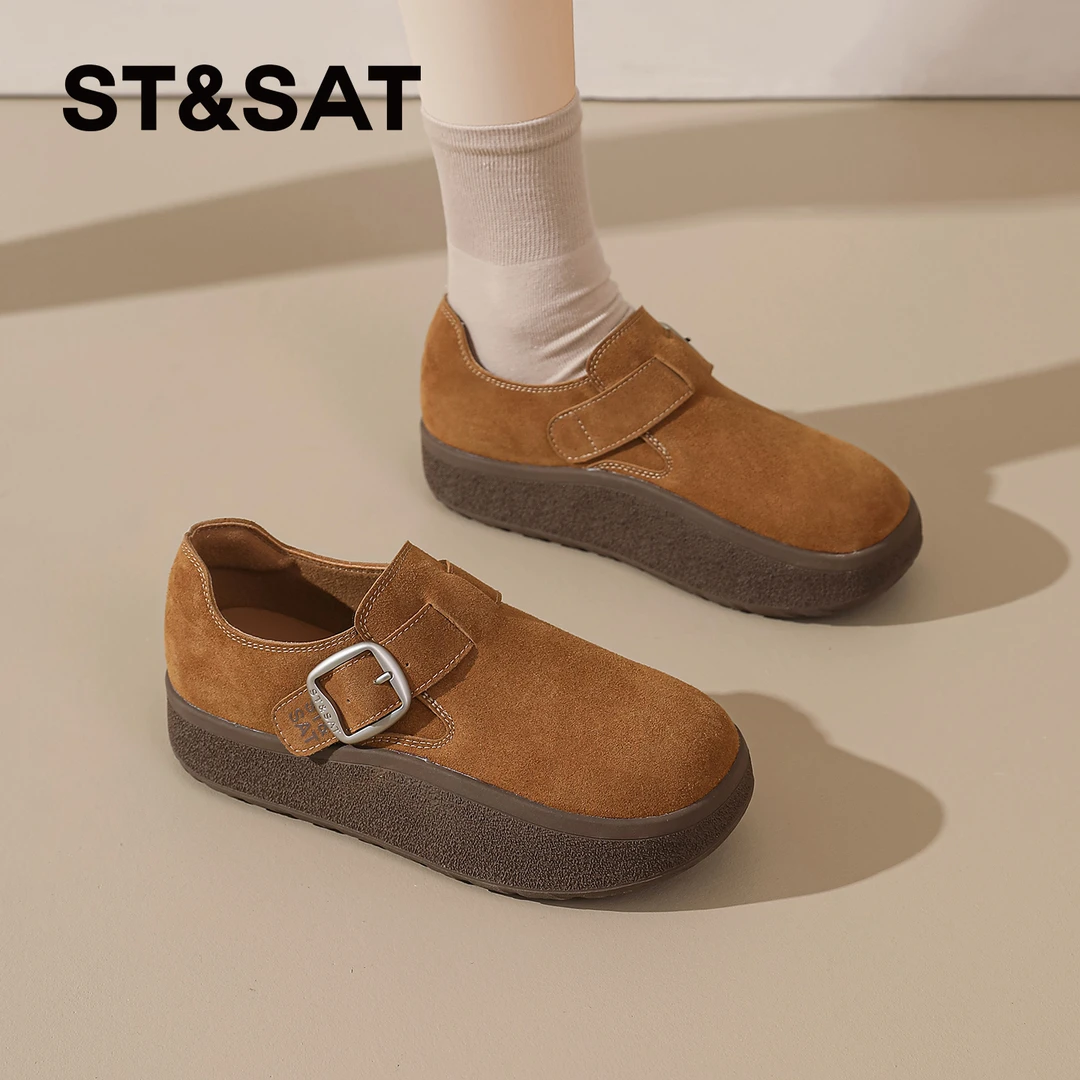 星期六勃肯鞋女款2026新款春季爆款厚底休闲单鞋复古增百搭女鞋