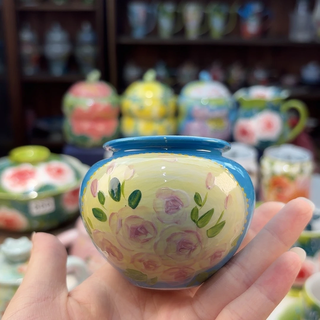 景德镇手绘高温釉下彩陶瓷茶具