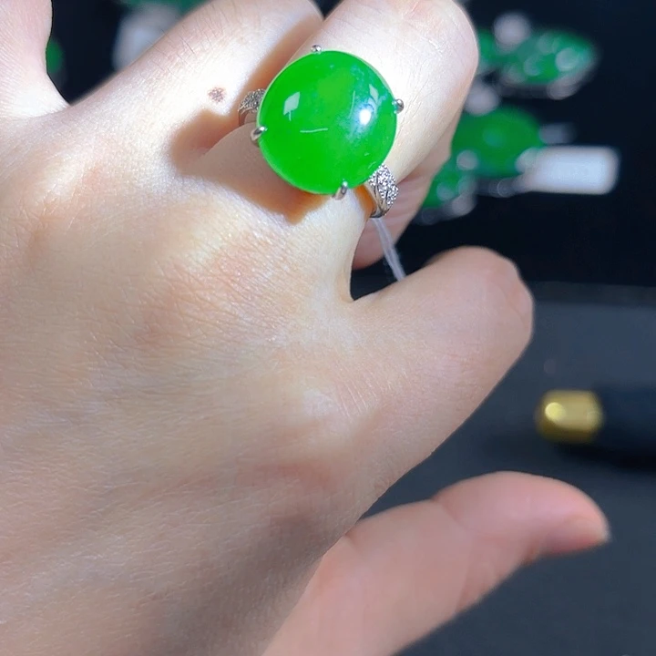 翡翠银S925镶嵌吊坠(不含链)