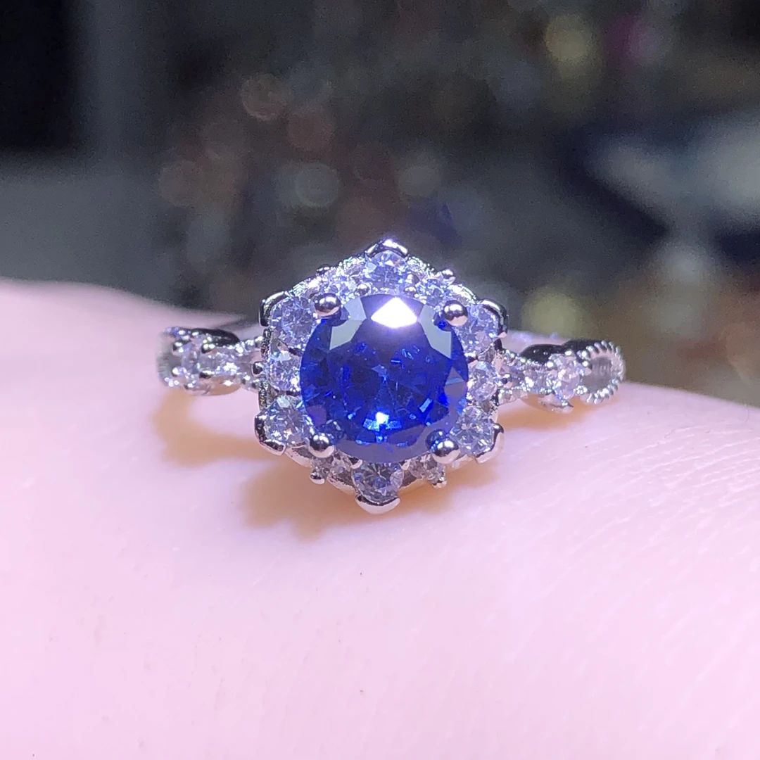 11454坦桑戒指开口可调节美丽漂亮精致豪华精美气质大方 时尚