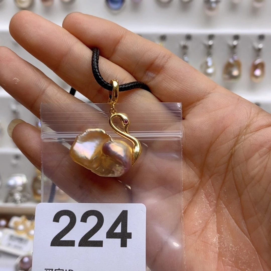 淡水珍珠颈饰银S925镶嵌224