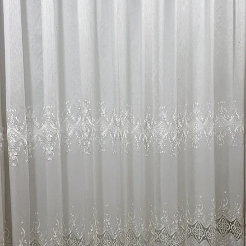 白色纱帘4米一片高2.5挂钩