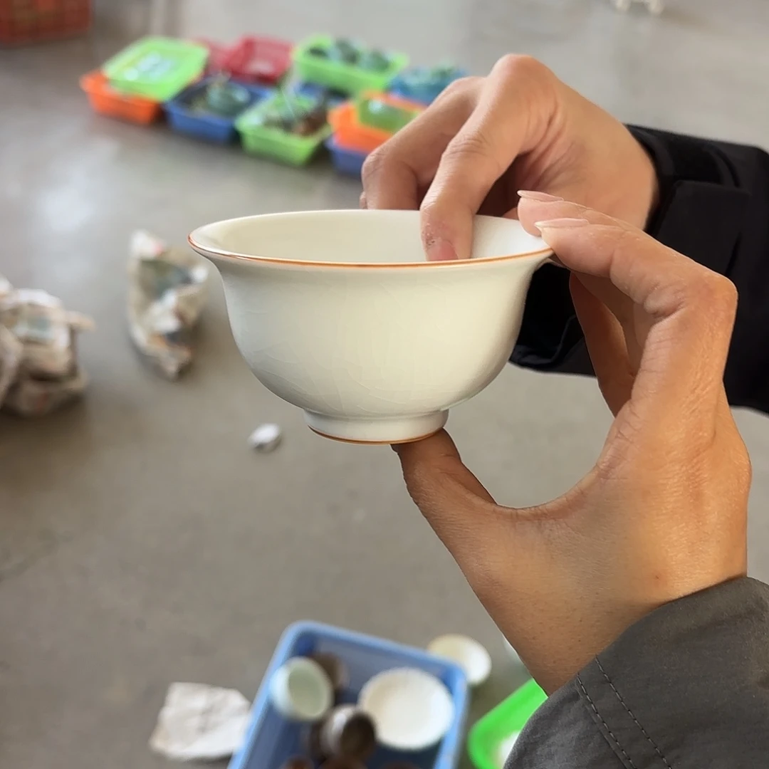 龙泉云间青瓷小米茶器