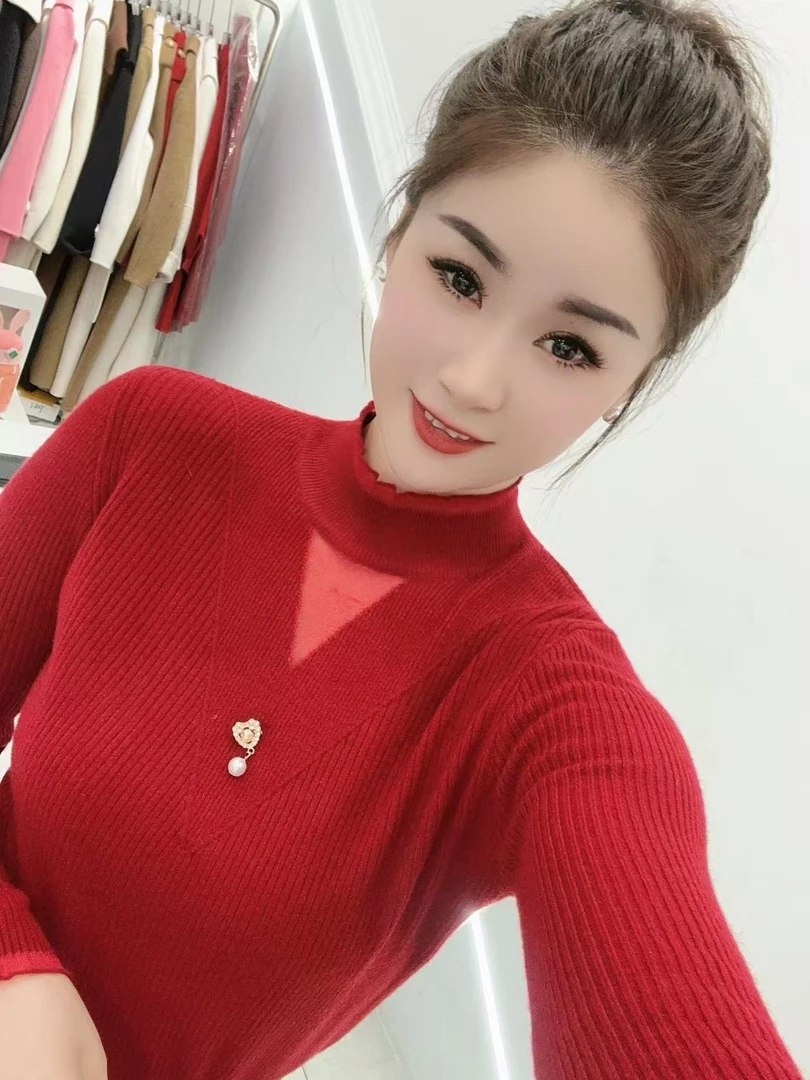 雪琴小屋网纱毛衣