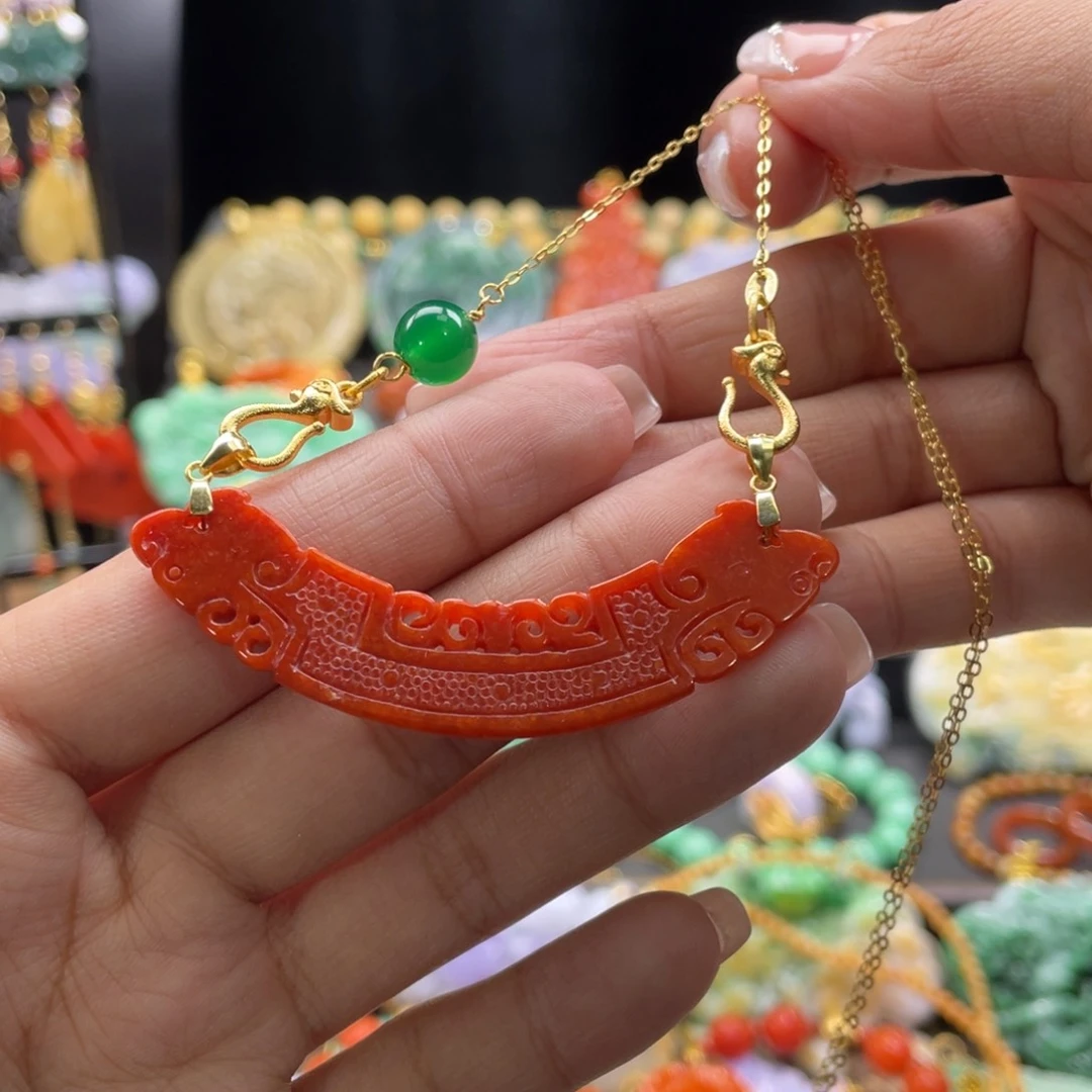 翡翠颈饰未镶嵌沫*儿代编织