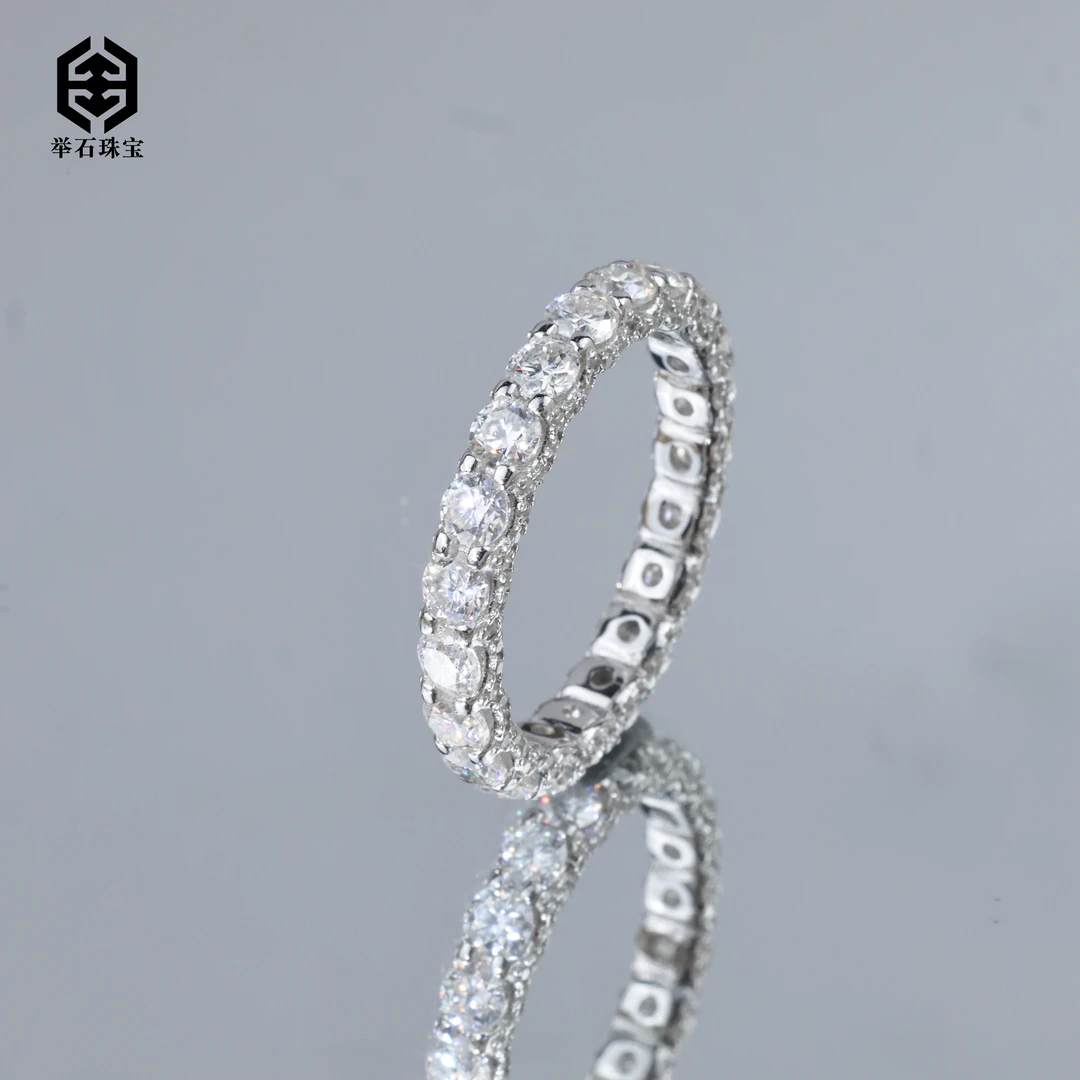 925银莫桑石银制品 【举石珠宝】T0425-9819-24莫桑钻戒指（自选）Q