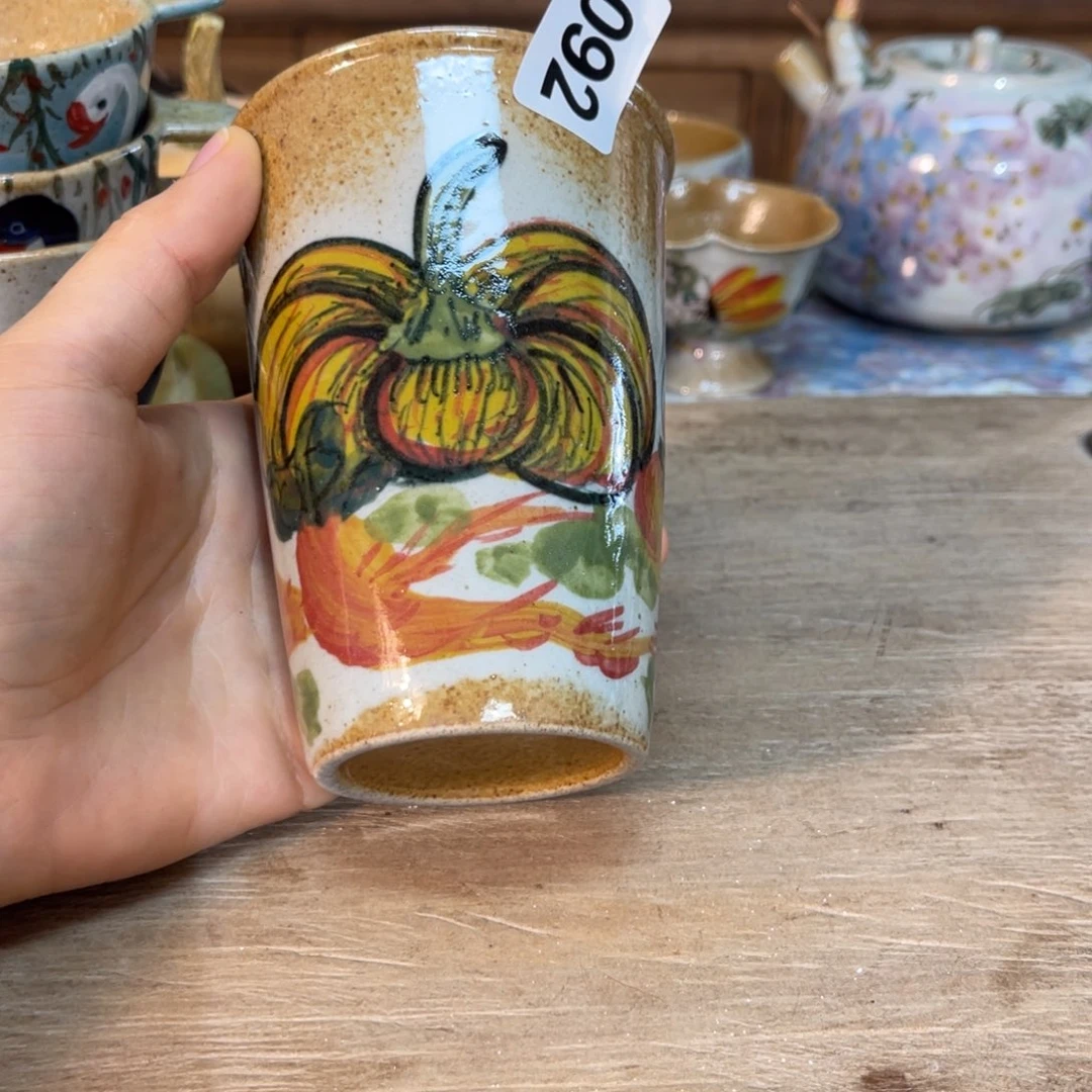 壶素浅陶瓷手工手绘