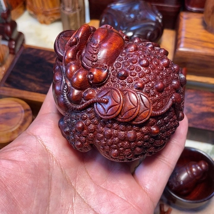 檀香紫檀（小叶紫檀）金蟾湘工名家东艺