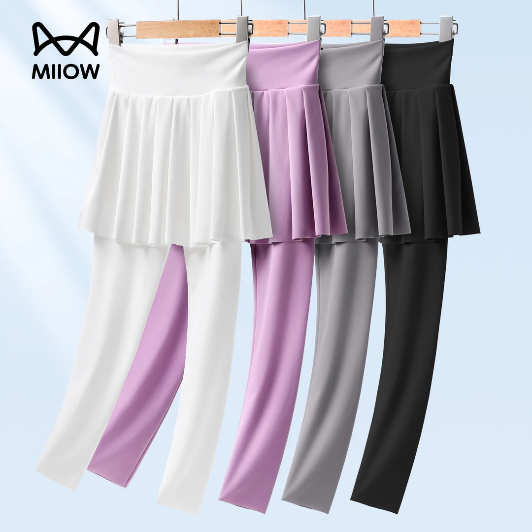 猫人女童打底裤夏季薄款儿童速干裤女大童裤子假两件运动薄款洋气