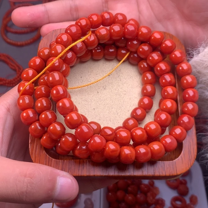 【闪购商品】未镶嵌配饰南红玛瑙卡9mm