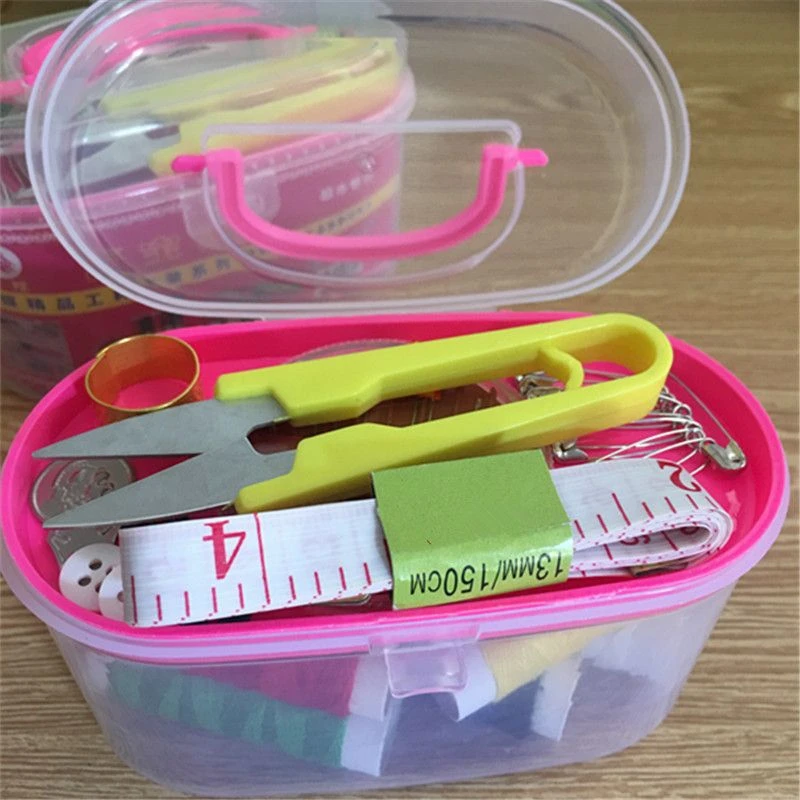 针线盒 便携式多功能小号针线盒 百宝箱针线包十字绣针线套装工具