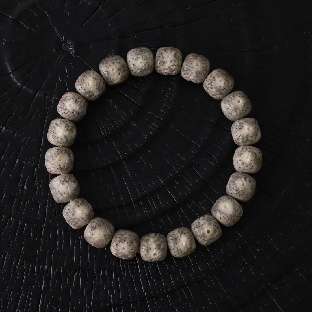 S8178【骨瓷冰细星无相】头货纯手工定制骨瓷星月菩提单圈文玩手串