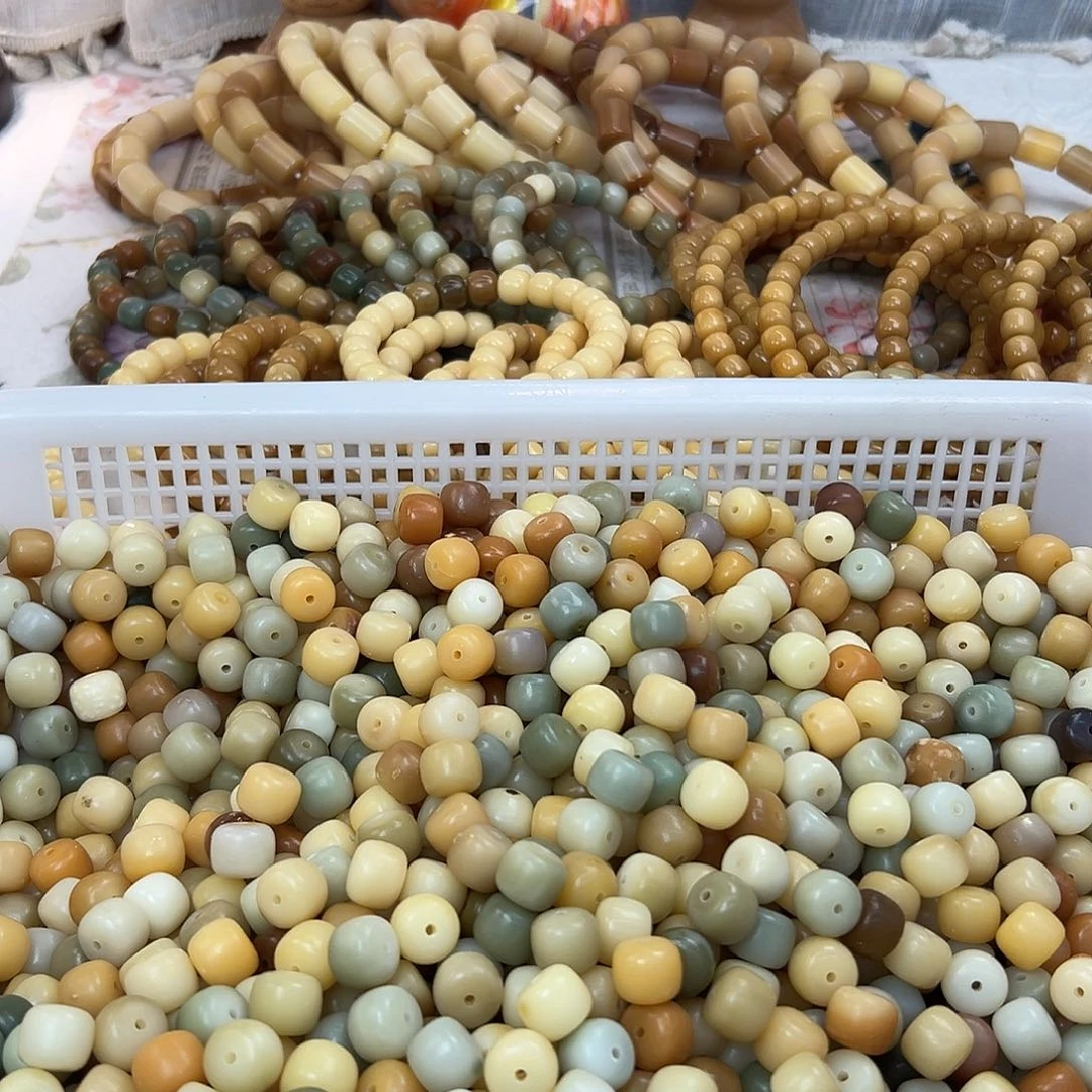 菩提根/象牙果手串13干磨瑕疵墩墩30颗2109