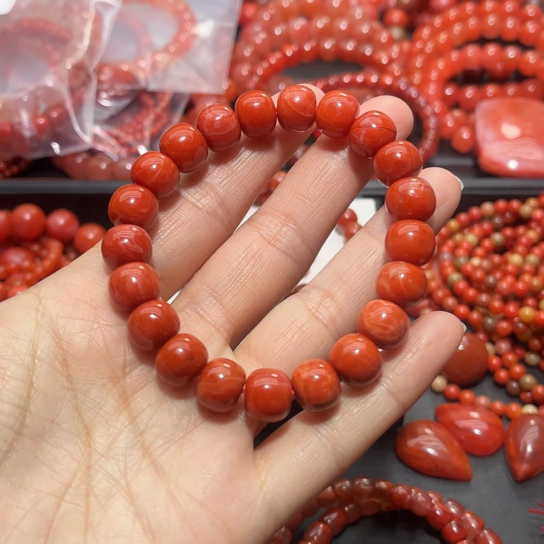 南红玛瑙手链未镶嵌