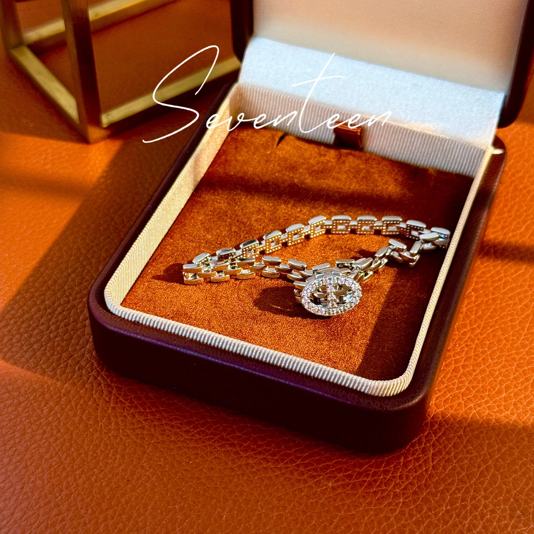 铜合金手链 气质轻奢时尚百搭经典【猪猪手链】RF-589银