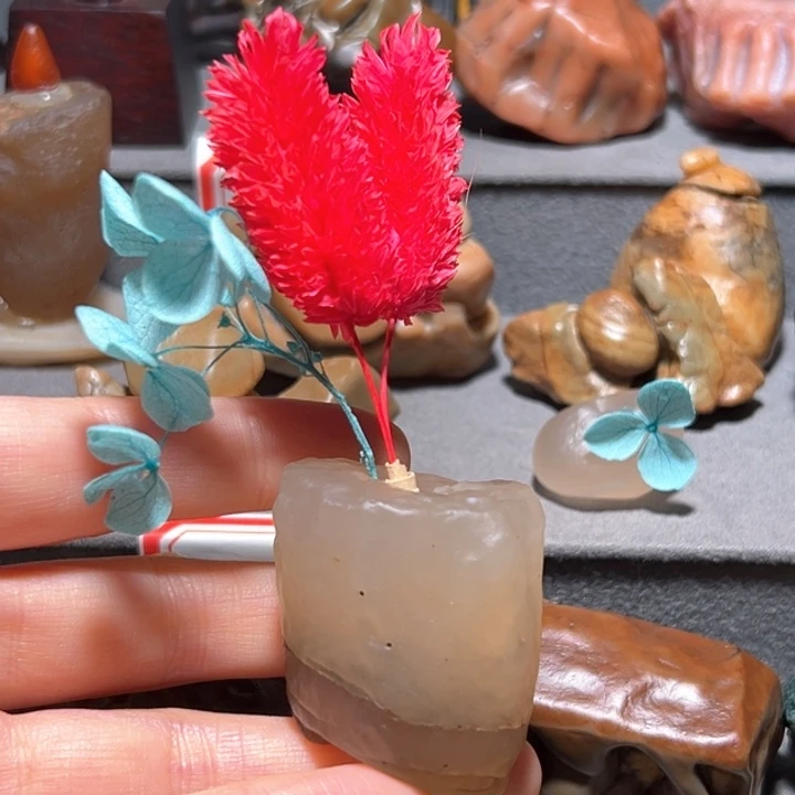 石材天然洞花瓶福利