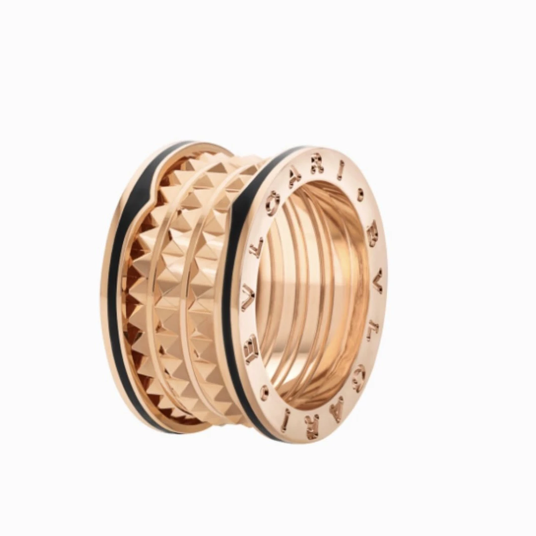 99新 BVLGARI/宝格丽 B.zero1四环铆钉戒指