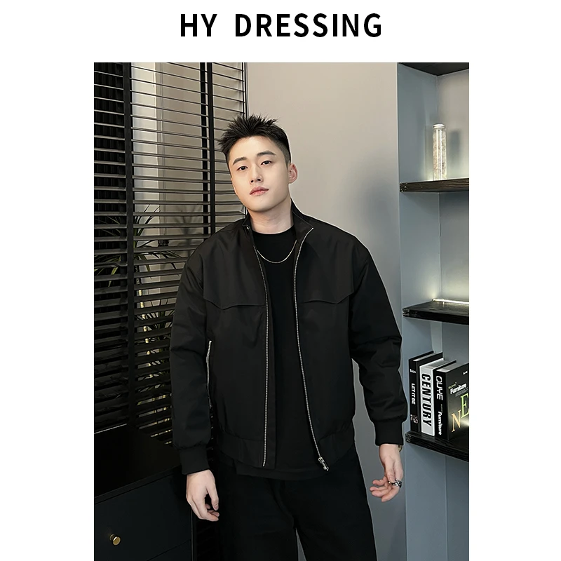 【HY穿搭】春季短款时尚防风立领夹克冲锋衣百搭痞帅阔肩外套3391
