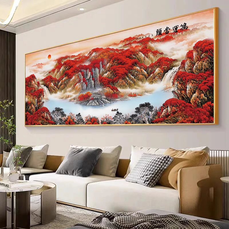 鸿运当头3款挂画办公室沙发客厅背景墙鸿运当头客厅挂画办公室