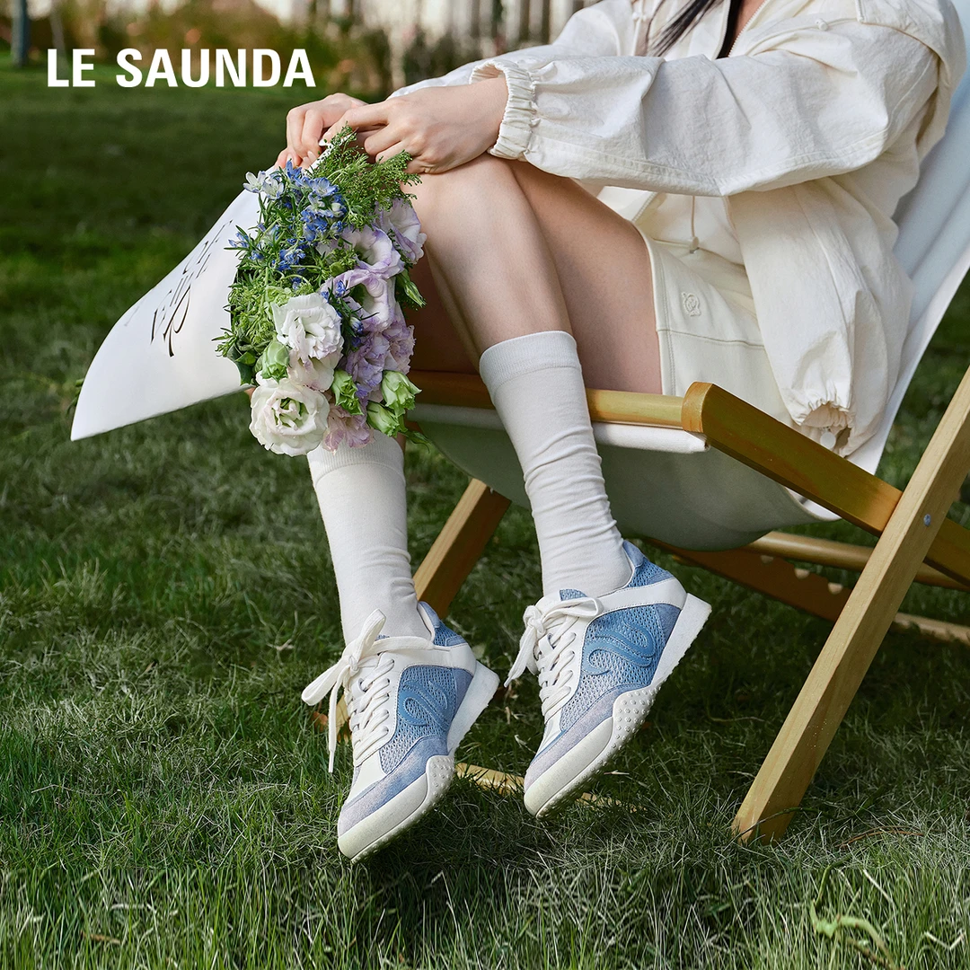 [可可麻薯]莱尔斯丹2025春夏新款网面时尚休闲阿甘德训鞋6M22902