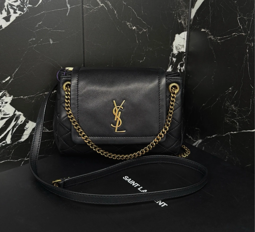 99新 YSL/圣罗兰 圣罗兰 黑金 洛丽塔 mini 99新z/3614