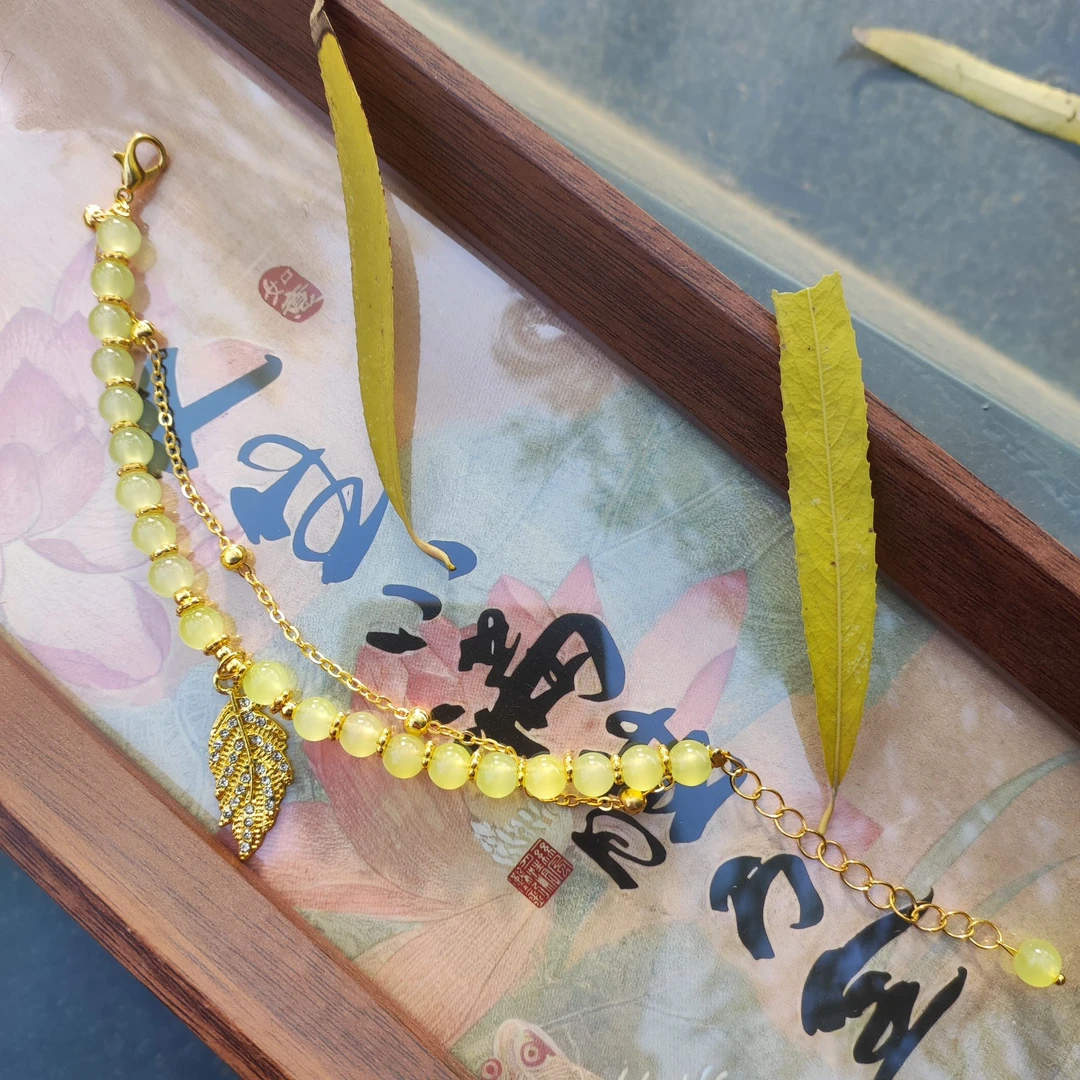 合金石英石手链 【拍一拆三保4】手工编织天然时尚甜美情侣弹力手串