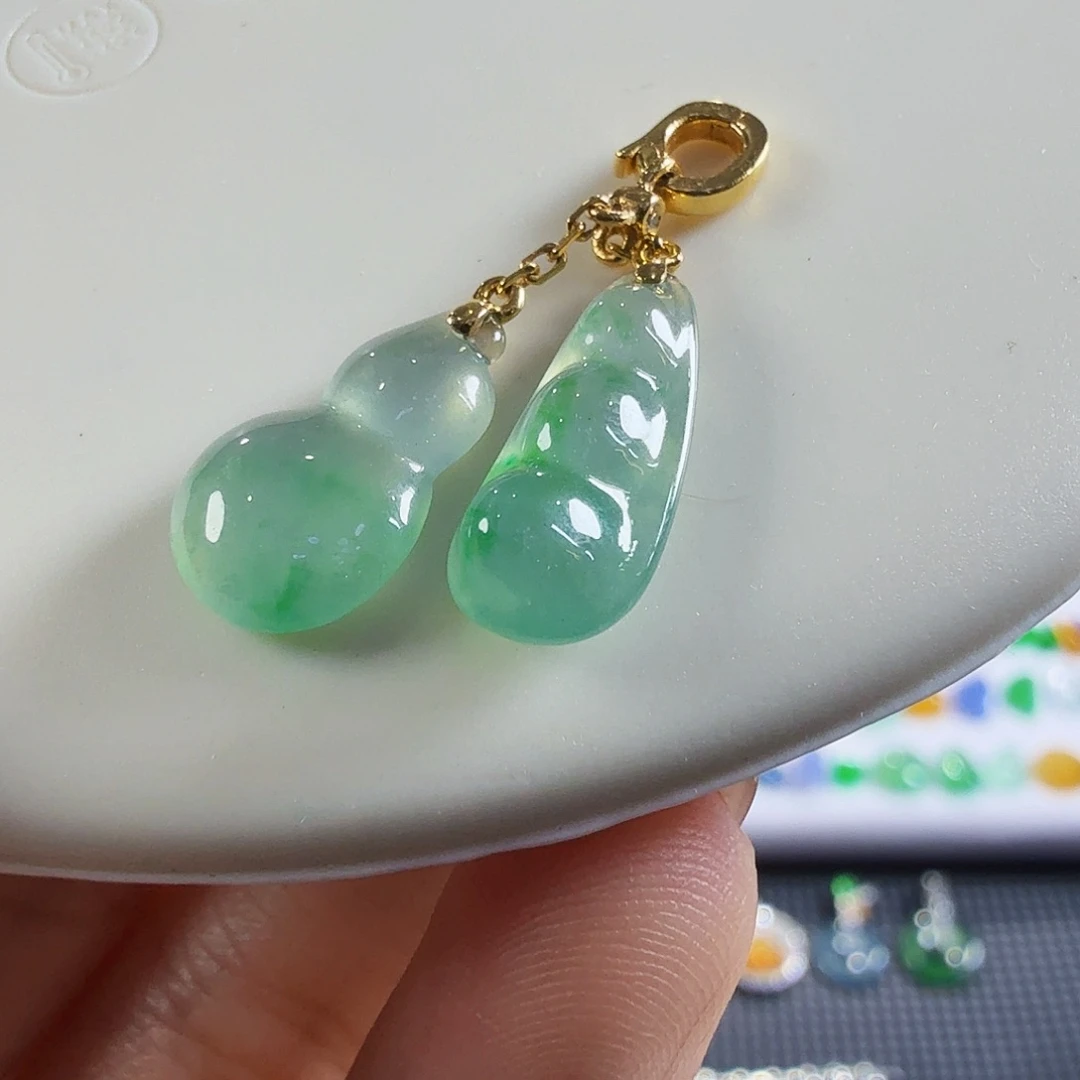 翡翠18K金镶嵌颈饰开播福利